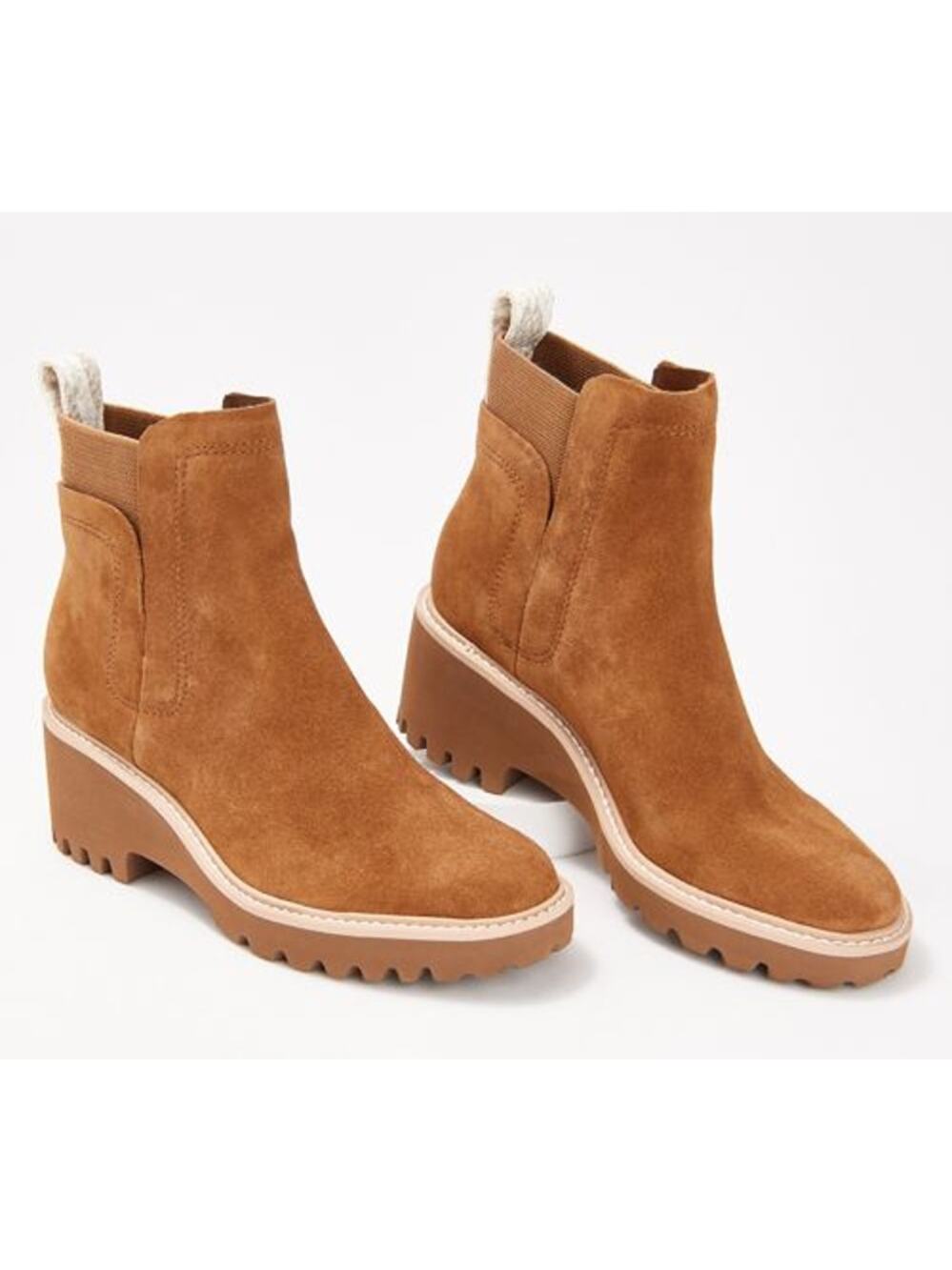 Dolce Vita Suede Waterproof Ankle Boots Size 8.5 Brown Color
